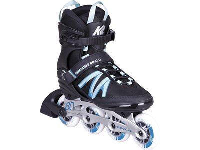 K2 Damen Inlineskates FREEDOM II 80 ALU W Schwarz