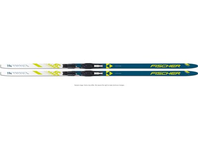FISCHER Langlauf Sets SUMMIT CROWN YELLOW EF MOUNTED Grau