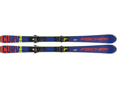 FISCHER Kinder Racing Ski THE CURV PRO JRS + FJ7 CA JRS Schwarz