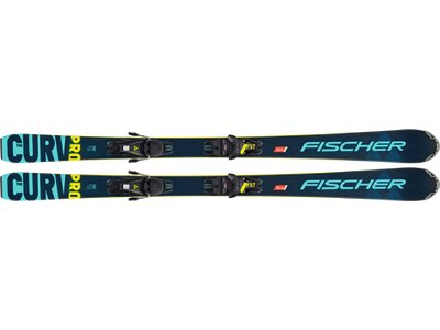 FISCHER Kinder Racing Ski THE CURV PRO JRS + FJ7 CA JRS Schwarz