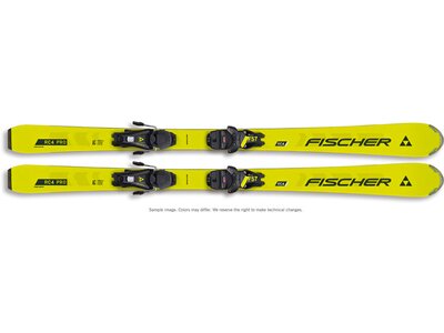 FISCHER Kinder Racing Ski RC4 PRO JRS + FS7 CA JRS Gelb