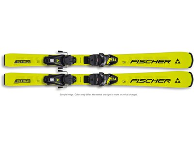 FISCHER Kinder Racing Ski RC4 RACE JR (70-120) JRS + FS4 CA J Gelb