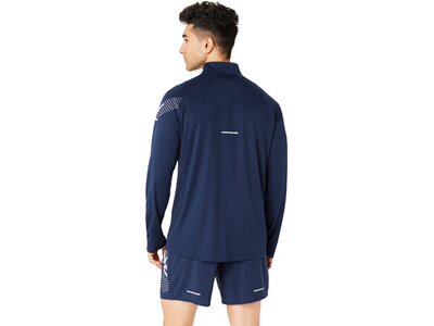 ASICS Herren T-Shirt ICON LS 1/2 ZIP Blau