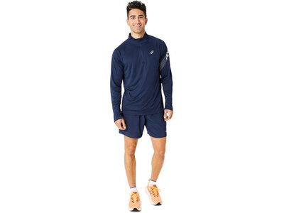 ASICS Herren T-Shirt ICON LS 1/2 ZIP Blau