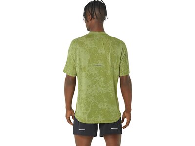 ASICS Herren T-Shirt METARUN PATTERN 1/2 ZIP SS TOP Braun