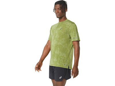 ASICS Herren T-Shirt METARUN PATTERN 1/2 ZIP SS TOP Braun