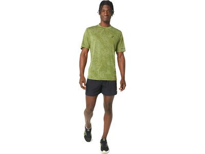 ASICS Herren T-Shirt METARUN PATTERN 1/2 ZIP SS TOP Braun