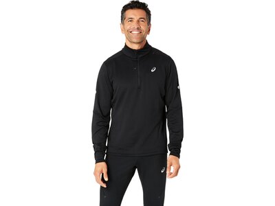 ASICS Herren T-Shirt ROAD WINTER 1/2 ZIP MID LAYER Schwarz
