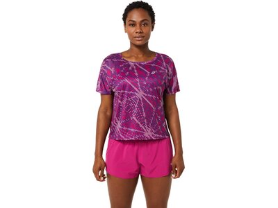 ASICS Damen T-Shirt SAKURA AOP SS TOP Lila