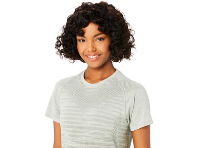 ASICS Damen T-Shirt SEAMLESS SS TOP Silber