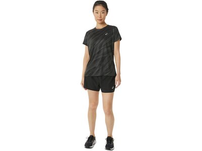 ASICS Damen T-Shirt CORE ALL OVER PRINT SS TOP Schwarz