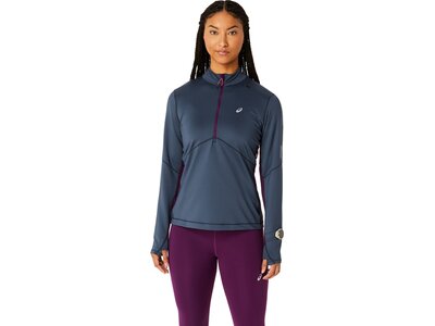 ASICS Damen T-Shirt WINTER RUN 1/2 ZIP MID LAYER Grau