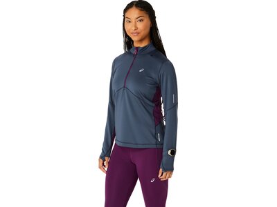 ASICS Damen T-Shirt WINTER RUN 1/2 ZIP MID LAYER Grau