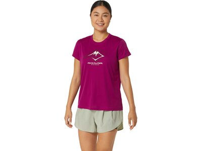 ASICS Damen T-Shirt FUJITRAIL LOGO SS TOP Rot