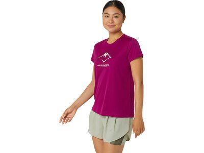 ASICS Damen T-Shirt FUJITRAIL LOGO SS TOP Rot