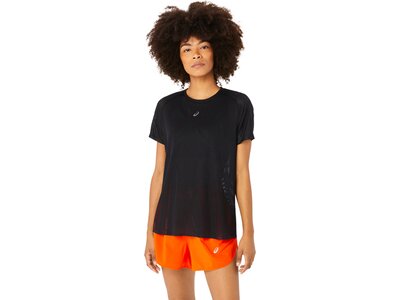 ASICS Damen T-Shirt METARUN SS TOP Schwarz