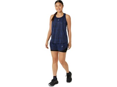 ASICS Damen Shorts ROAD ALL OVER PRINT 2-N-1 3.5IN SHORT Schwarz