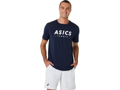 ASICS Herren Shirt MEN COURT TENNIS GRAPHIC TEE Schwarz