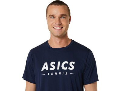 ASICS Herren Shirt MEN COURT TENNIS GRAPHIC TEE Schwarz