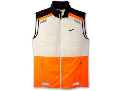 BROOKS Herren Weste Run Visible Insulated Vest 2.0 Weiß
