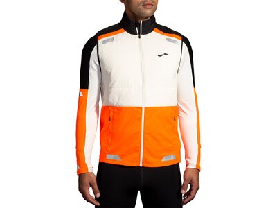 BROOKS Herren Weste Run Visible Insulated Vest 2.0 Weiß