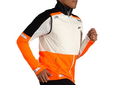BROOKS Herren Weste Run Visible Insulated Vest 2.0 Weiß