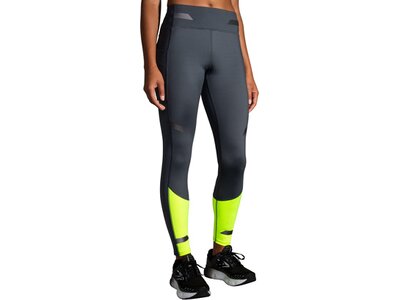 BROOKS Damen Hose Run Visible Tight Grau