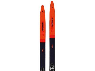 ATOMIC Kinder Langlauf Ski PRO C1 GRIP JR + PLK ACS Schwarz
