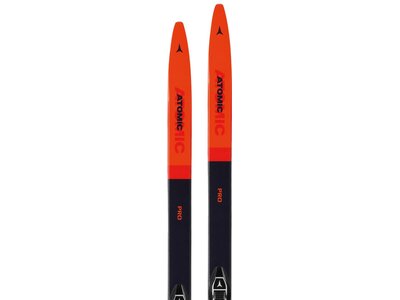 ATOMIC Kinder Langlauf Ski PRO C1 GRIP JR + PLK ACS Schwarz