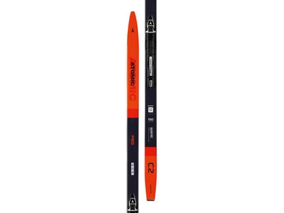 ATOMIC Kinder Langlauf Ski PRO C2 SKINTEC JR + PLK ACS Schwarz