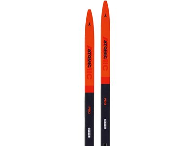 ATOMIC Kinder Langlauf Ski PRO C2 SKINTEC JR + PLK ACS Schwarz