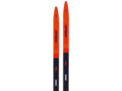 ATOMIC Kinder Langlauf Ski PRO C2 SKINTEC JR + PLK ACS Schwarz