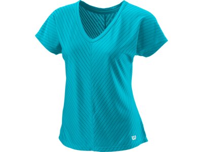 WILSON Damen Shirt TRAINING V-NECK II W SCUBA BLUE Blau