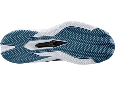 WILSON Damen Tennisoutdoorschuhe RUSH PRO 4.0 W CLAY Bk/Wh/China Blue Silber