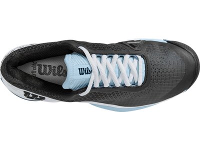 WILSON Damen Tennisoutdoorschuhe RUSH PRO 4.0 W CLAY Bk/Wh/China Blue Silber
