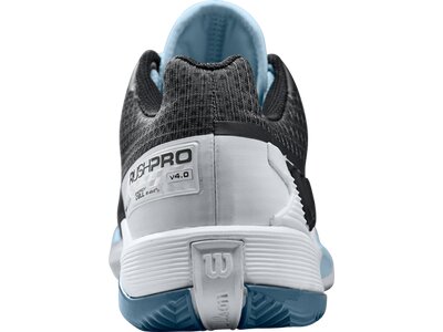 WILSON Damen Tennisoutdoorschuhe RUSH PRO 4.0 W CLAY Bk/Wh/China Blue Silber