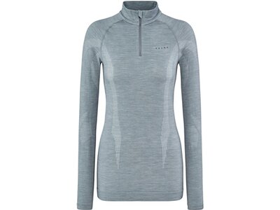 FALKE Damen Unterhemd WT Longsleeve Zip w Grau