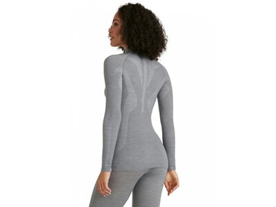 FALKE Damen Unterhemd WT Longsleeve Zip w Grau