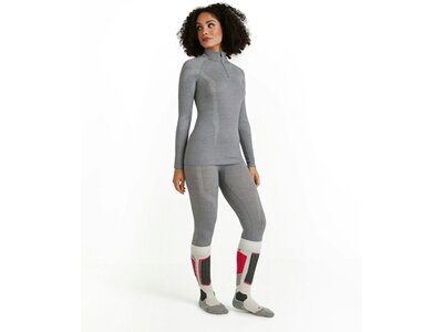 FALKE Damen Unterhemd WT Longsleeve Zip w Grau