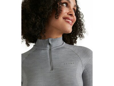 FALKE Damen Unterhemd WT Longsleeve Zip w Grau