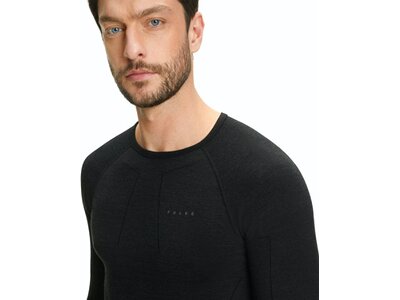 FALKE Herren Langarmshirt Wool-Tech Schwarz