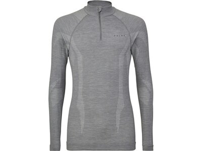 FALKE Herren Unterhemd WT Longsleeve Zip m Grau