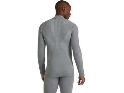 FALKE Herren Unterhemd WT Longsleeve Zip m Grau