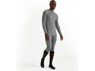 FALKE Herren Unterhemd WT Longsleeve Zip m Grau