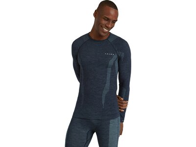 FALKE Herren Unterhemd WT Longsleeve m Blau