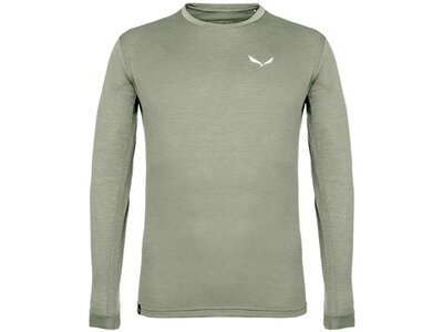 SALEWA Herren Shirt PUEZ MELANGE DRY M L/S TEE Grün