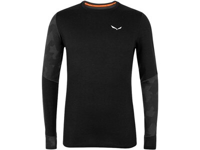 SALEWA Herren Shirt CRISTALLO WARM AMR M L/S TEE. Schwarz