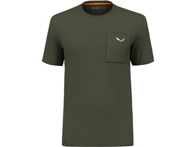 SALEWA Herren Shirt PURE LOGO POCKET AM M T-SHIRT. Grau