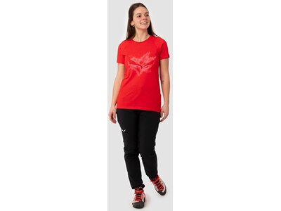 SALEWA Damen Shirt PURE CHALK DRY W T-SHIRT Rot