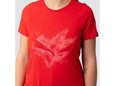 SALEWA Damen Shirt PURE CHALK DRY W T-SHIRT Rot